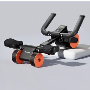 New Ab Roller Wheel with Elbow Support, Adjustable Automatic Rebound Abdominal